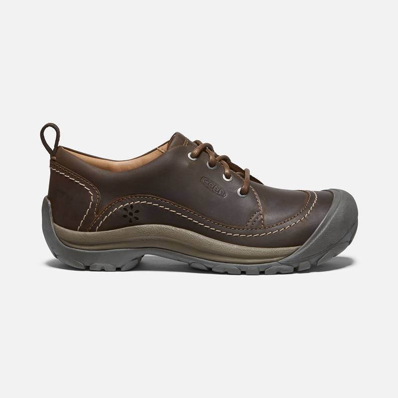 Keen Kaci II Oxford Turnschuhe Damen DE-12768 Dark Earth/Canteen - Keen Damenschuhe Braun